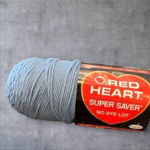 Red‎ Heart Super Saver Acrylic Yarn 4 Ply Country Blue #0382 NEW Shrink-Proof